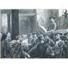 Image 1 : French School (19th Century) Soldiers gathering whilst an Officer reads an Order, signed lower right