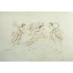 Alfred Downing Fripp, RWS (1822-1895) Maidens Dancing, signed lower right "A D Fripp 1839", pen and.