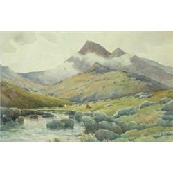 Alfred Fontville de Breanski, Jr (1877-1945) Snowdon from Pen-Y-Gwryd, North Wales signed lower righ