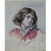 Image 1 : Guido Barque (19th Century) Portrait of Arcangelo, inscribed lower right "Rome '55", watercolour 20.