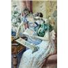 Image 1 : English School (19th Century) The Long-Awaited Letter, signed indistinctly upper right, watercolour.