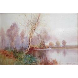 Albert Proctor, ARCA (19th Century) A Woodland Lake, signed lower right "Albert Proctor, ARCA", wat.