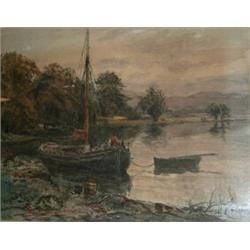 William Glover, RSW (exh.1880-1900) Camstradden Bay, Loch Lomond, signed lower right "W Glover" Wate