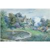 Image 1 : T Noel-Smith (19th Century) An Old Thatched House, Somerset, signed lower right "T Noel Smith", wat.