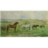 Image 1 : E J Hoy (19-20th Century) New Forest Ponies, signed lower right "E J Hoy 1941", watercolour, 21 x 3.
