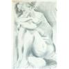 Image 1 : J W Burrows (20th Century) Nude Study, signed lower right "J W Burrows '90", black chalk and wash 40