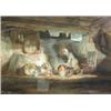 Image 1 : English School (19th Century) A Woman cooking in a Cottage Interior, watercolour, 19 x 25cm £160-180