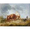 Image 1 : Circle of Charles Towne (1763-1840) The Bull Fight, oil on board, 17 x 21cm £200-300...
