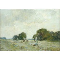 Adam Proctor, RBA (1864-1913)Turning the Hay, signed lower right  Adam Proctor, RBA, '05 , oil on c.