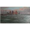 Image 1 : F C Dixey (19th Century) Sailing Boats in a Stormy Sea, signed lower right "F C Dixey", oil on board