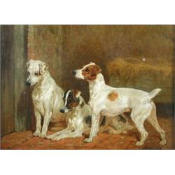 Arthur Wardle (1864-1947) Jack Russell Terriers, signed lower right "A Wardle" and inscribed "Arthu.