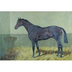 George Paice (exh.1881-1897) Live Wire, a Bay Hunter in a Stable, signed lower left "G Paice '24",..