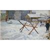 Image 1 : Mikhail Barancheyev (Russian, 20th Century) The Artist's Dacha, signed lower left in Cyrillic "Bara.
