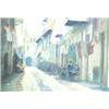 Image 1 : David Davies (Australian, 1864-1939) Street Scene, Naples, inscribed on the reverse, oil on canvas,.