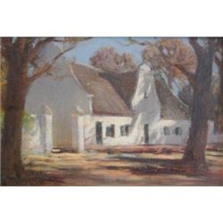 Charles Graeme Powell-Jones (20th Century) Cape Farmstead, signed lower right with monogram "PJ", oi