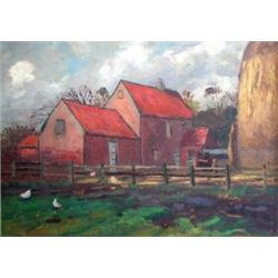 Fred Appleyard, RWA (1894-1963) A Farm at Saltfleet, signed lower right "Appleyard" and inscribed o.