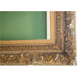 A 19th Century gilt and gesso frame, sight size 59 x 75cm  £200-250...