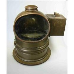 Geo. Wilson & Co. (London) Ltd, a brass cased ship's binnacle compass, a nightlight box to one side.