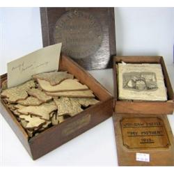 William Darton, 1811, an England and Wales county jigsaw puzzle in labelled deal box  and another...
