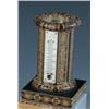 Image 1 : A mid Victorian Tunbridge ware compass and thermometer stand, inscribed T Barton Tunbridge Wells  o.