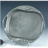 Image 1 : An early 20th century Kayserzinn pewter tray, the oval end pierced with handles and the sides cast..