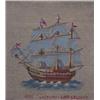 Image 1 : A Berlin wool work picture, dated 1846, depicting a warship in full sail and titled 'Victory Lord Ne