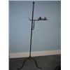 Image 1 : A 19th century iron adjustable candelabra, the two nozzles cantilevered from the bracket adjustable.