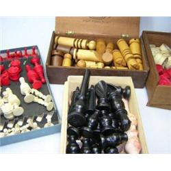 A collection of twelve various chess sets and a backgammon set from a variety of countries and in m.
