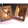 Image 1 : Two frames of Theban mummified remains, to include: two baby crocodiles, a hand and some hair from..