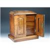 Image 1 : A 19th century walnut collector's cabinet, the doors applied with rectangular panels rounded at the.
