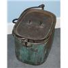 Image 1 : An early 19th century copper galley pot and cover, the rounded rectangular sectioned sides overswun.