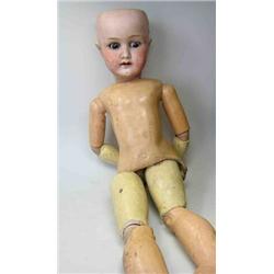 A Heubach, Koppelsdorf bisque headed doll, numbered 250.3, the head with sleepy eyes and open mouth.