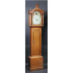 Fulcher Acle. An 18th century oak eight day longcase clock, the finial mounted pagoda top cornice ab