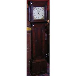 Geo. Dayfon, Sudbury. A 30hour oak longcase clock, with 11inch painted dial and four pillar bell-st.