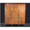 Image 1 : A Regency mahogany linen press, the upper section with reeded moulded cornice above a pair of panell