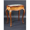 Image 1 : A Louis XV style kingwood serpentine jardinière stand, the moulded shaped top with inset liner abov.