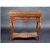 Image 1 : A 19th century parquetry inlaid games table, the profusely inlaid rectangular fold over top enclosi.