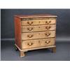 Image 1 : A George III mahogany chest, the moulded rectangular top above a brushing slide and four long gradu.