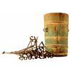 Image 1 : Collection Of Branding Irons In Old Barrel