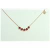 Image 2 : 14K ROSE GOLD PENDANT WITH CHAIN 2.52g/Diamond 0.08ct/Ruby 0.97ct