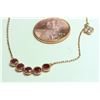 Image 3 : 14K ROSE GOLD PENDANT WITH CHAIN 2.52g/Diamond 0.08ct/Ruby 0.97ct