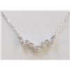 Image 1 : 14K WHITE GOLD DIAMOND PENDANT WITH CHAIN :2.26g/Diamond:0.19ct