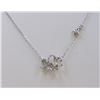 Image 1 : 14K WHITE GOLD PENDANT WITH CHAIN :2.5g/Diamond:0.23ct