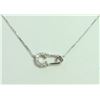 Image 1 : 14K WHITE GOLD PENDANT WITH CHAIN 1.61g/Diamond 0.11ct