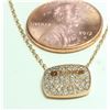 Image 2 : 14K ROSE GOLD PENDANT WITH CHAIN 2.5g/Diamond 0.37ct