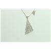 Image 2 : 14K WHITE GOLD PENDANT WITH CHAIN 3.82g/Diamond 0.55ct