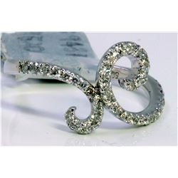 14K WHITE GOLD RING 2.30GRAM  DIAMOND 0.54CT