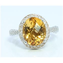 14K:6.5g/Diamond:0.56ct/Citrine:3.36ct