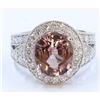 Image 1 : 14K WHITE GOLD RING 7.92GRAM DIAMOND 1.44CT TOURMALINE 4.09CT