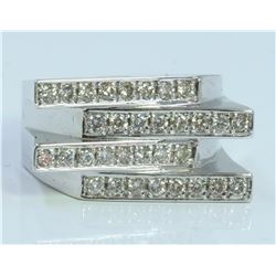 14K WHITE GOLD RING 11.39 GRAM  DIAMOND 0.74CT